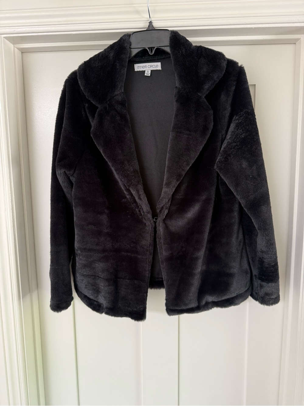 Women's Black Faux Fur Teddy Jacket
